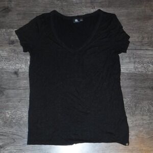 Rock & Republic Black V-Neck Short‎ Sleeve T-Shirt Womens